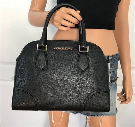 michael kors oft pebbled leather zip buckle satchel purse|michael kors leather top zip.